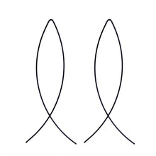 Load image into Gallery viewer, Earings long women fashion earing for womens dangling 1pair Punk Rock Cross fishing line Style Gift Leaf Chain Tassel Earrings