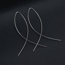 Load image into Gallery viewer, Earings long women fashion earing for womens dangling 1pair Punk Rock Cross fishing line Style Gift Leaf Chain Tassel Earrings
